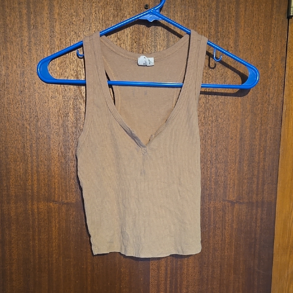 Tan Sleeveless Women's Top